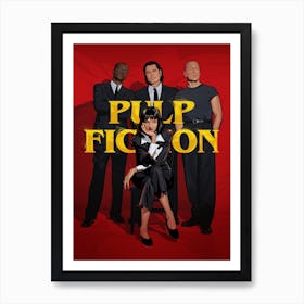 Pulp Fiction Tarantino Group Art Print