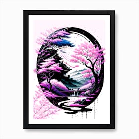 Sakura Trees 2 Art Print