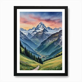 Swiss Alps 1 Art Print