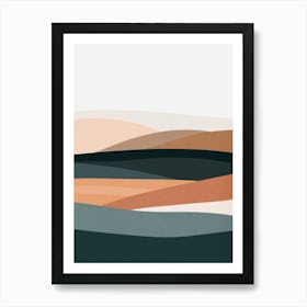 Watercolor sunset landscape 30 Art Print