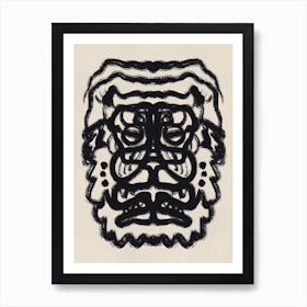 Tiger Totem Portrait Art Print