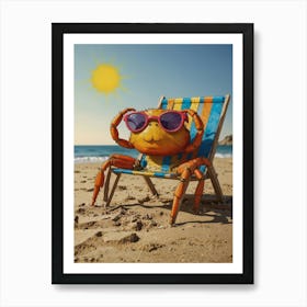 Crab On The Beach 4 Art Print