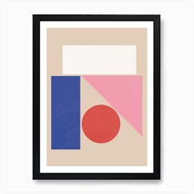 Balancing Blocks Abstract Geometric Art Print