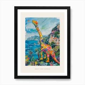 Dinosaur By The Amalfi Coast Painting 1 Poster Affiche