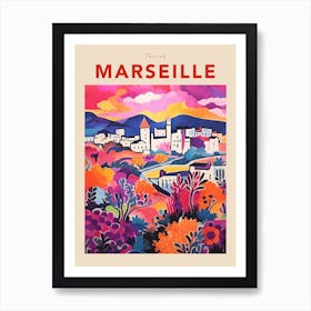 Marseille France 7 Fauvist Travel Poster Art Print