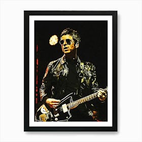 noel gallagher Acoustic Guitar Art Print