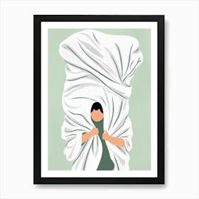 Person Covered In A Blanket Art Print