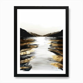 Gold And Black Canvas Print 6 Art Print