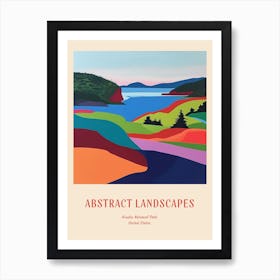 Colourful Abstract Acadia National Park Usa 7 Poster Art Print