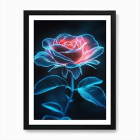 Nebula Rose Poster