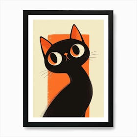 Black Cat Art Print