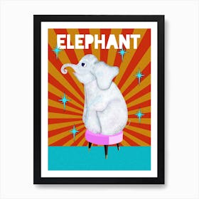 Circus Elephant Art Print
