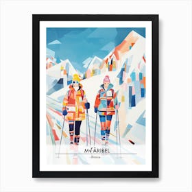 Meribel   France, Ski Resort Poster Illustration 2 Art Print