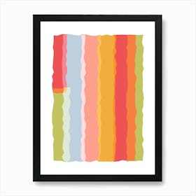 Abstract Summer Colourful Line Art Art Print