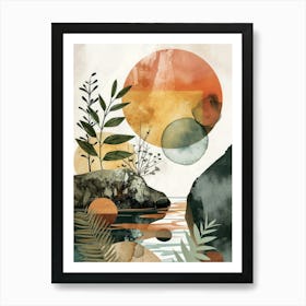 Sunset At The Lake Art Print