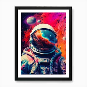 Astronaut In Space 2 Art Print