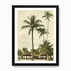 Gili Trawangan Beach Indonesia Vintage Art Print