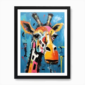 Giraffe Street art Art Print