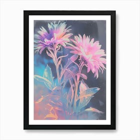 Iridescent Flower Asters 6 Art Print