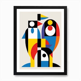 Penguin Abstract Minimalist 4 Art Print