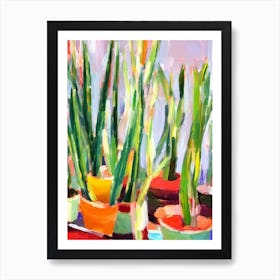 Snake Plant 2 Impressionist Painting Art Print