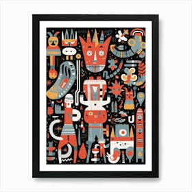 Monsters And Aliens Art Print