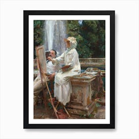 The Fountain, Villa Torlonia, Frascati, Italy, John Singer Sargent Art Print