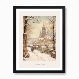 Vintage Winter Poster Cologne France 1 Art Print