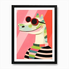 Little Iguana Wearing Sunglasses Art Print