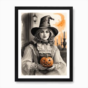 Halloween Witch Art Print