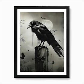 Raven Wallpaper Art Print