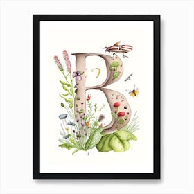 B  Letter, Alphabet Quentin Blake Illustration 3 Art Print