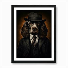 Gangster Dog Cocker Spaniel Art Print