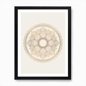 Beaige Mandala No 226 B Art Print