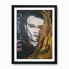 Tommy Lee drummer Flame  Art Print