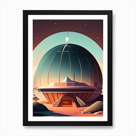 Observatory Dome Comic Space Space Art Print