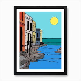 Minimal Design Style Of Havana, Cuba 2 Art Print