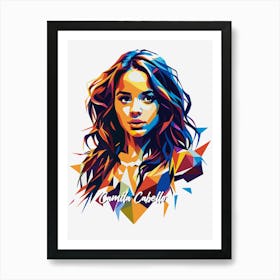 Camila Cabello 01 Portrait Music WPAP Pop Art Art Print