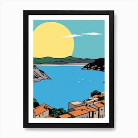 Minimal Design Style Of Dubrovnik, Croatia 1 Art Print