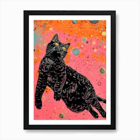 Cat In Space Art Print