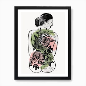 Back Tattoo Art Print