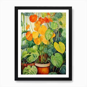 Tropical Plant Painting Chinese Money Plant Art Print