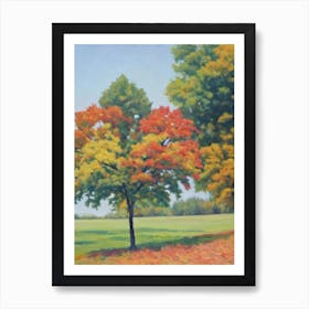 Silver Linden Tree Watercolour Art Print