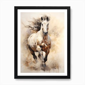 A Horse Painting In The Style Of Blending 1 Art Print