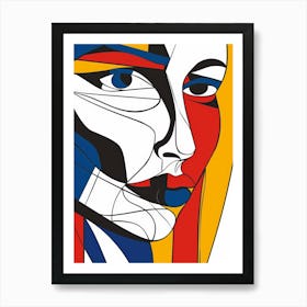 Abstract Woman'S Face 17 Art Print