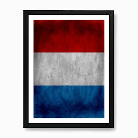 Luxembourg Flag Texture Art Print