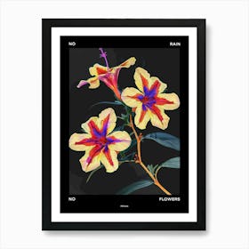 No Rain No Flowers Poster Petunia 1 Art Print