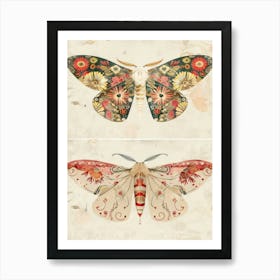 Shimmering Butterflies William Morris Style 5 Art Print