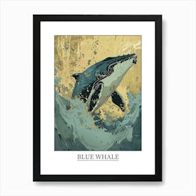 Blue Whale Precisionist Illustration 3 Poster Art Print