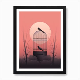 Birdcage Minimalist 1 Art Print